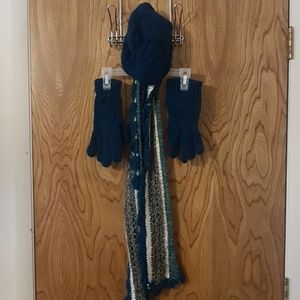 Matching Scarf, Gloves, and Stocking Hat Set